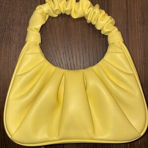 JW PEI Gabbi ruched hobo handbag Yellow Ruched Handle Hobo Shoulder Bag
